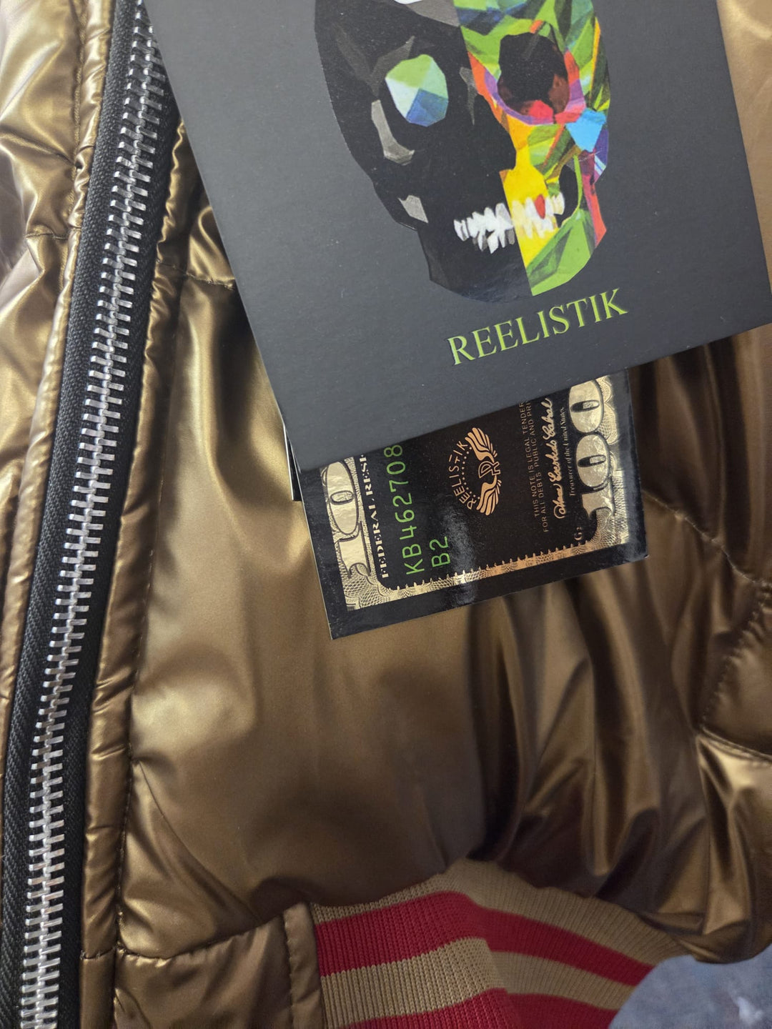 Metallic Gold Puffer Jacket