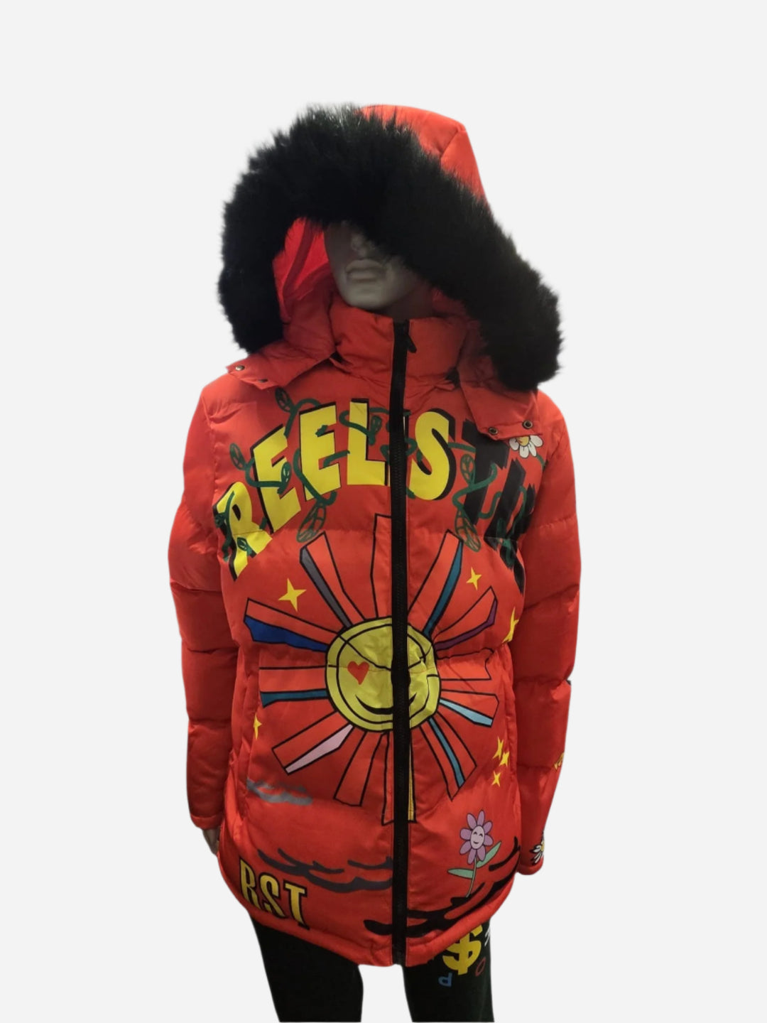 FEEIST Red Puffer Jacket
