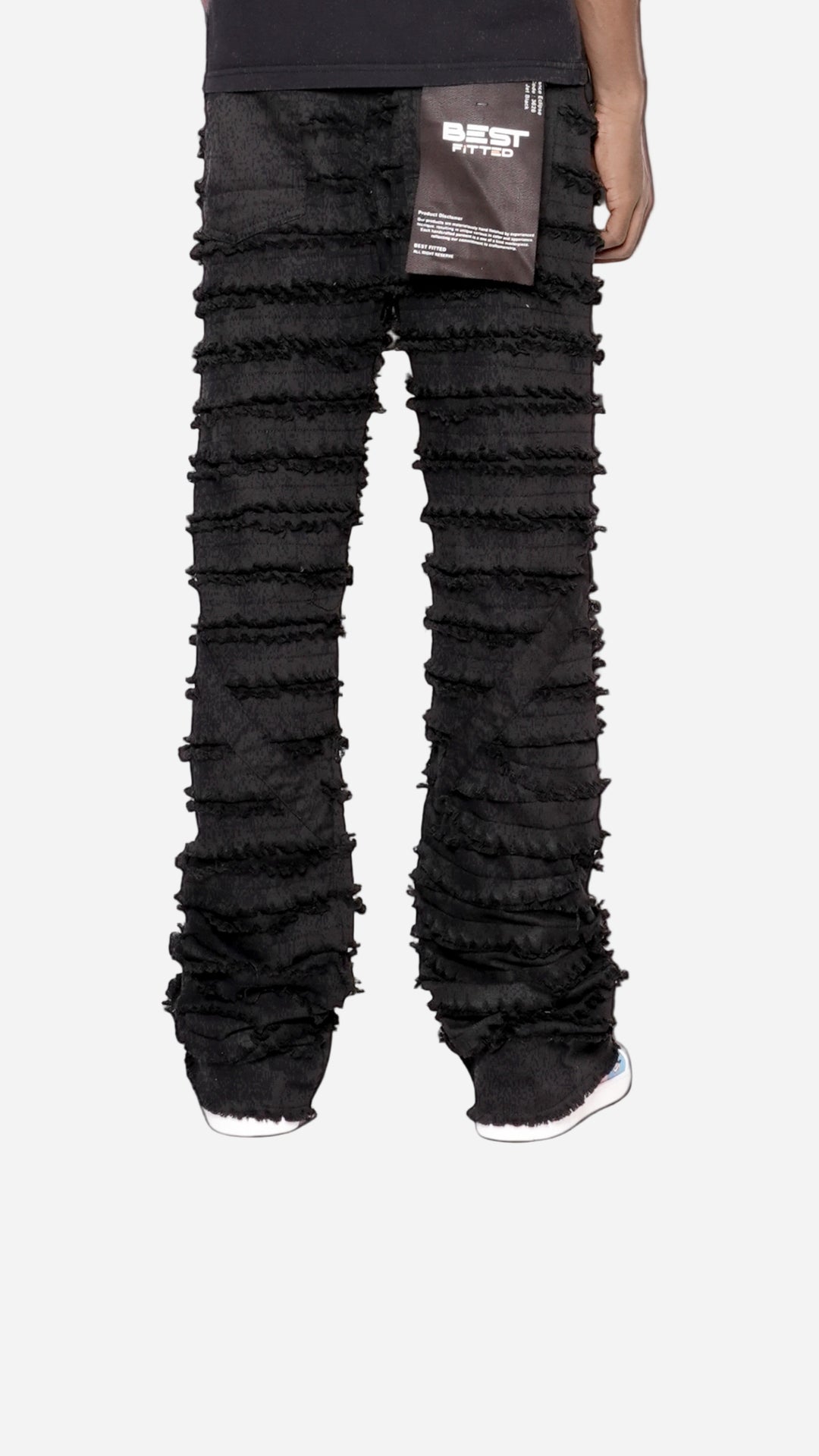 Men’s Stacked Jeans – Urban Edge Distressed Baggy Jeans