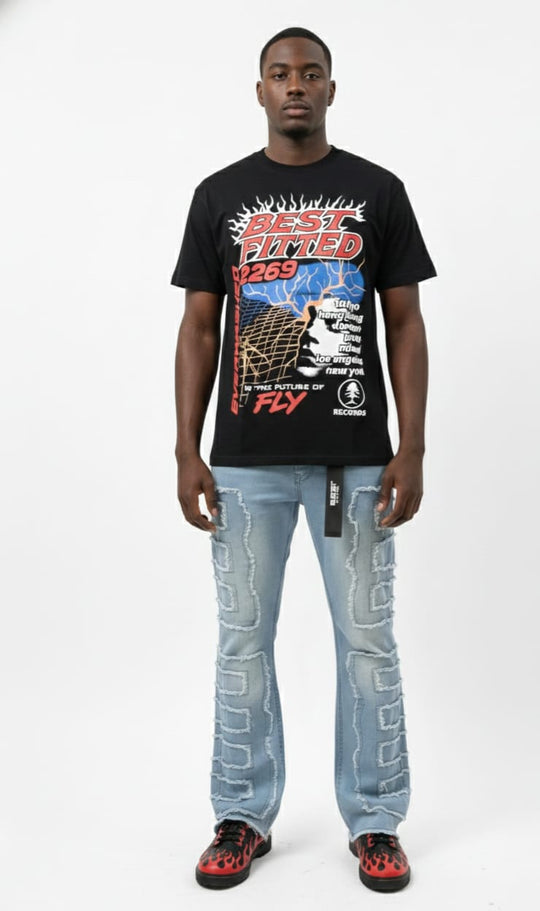 Best Fitted 2269 Everwashed T-Shirt | Futuristic Graphic Print & Global Cities Design