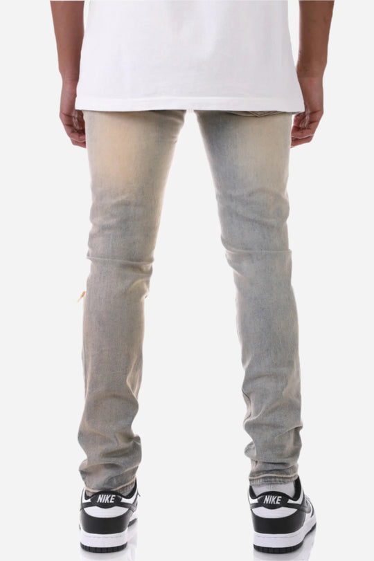 Blue Patched Jeans - Skinny Fit