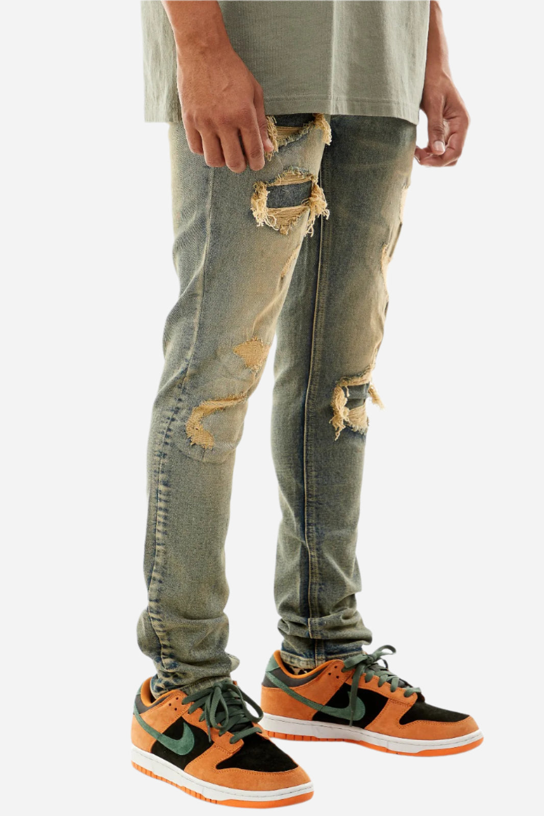 Blue RIP & Repair Jeans - Skinny Fit