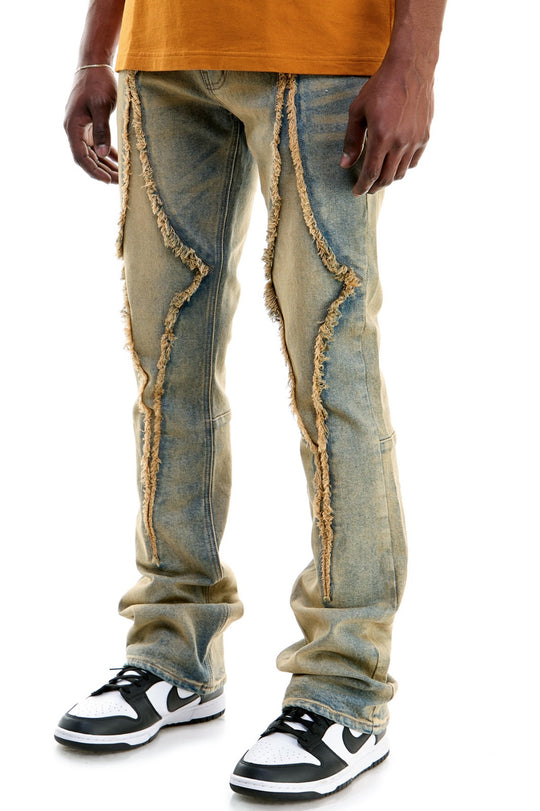 T Blue Diamond Skinny Flare Jeans - Stacked Flare Fit