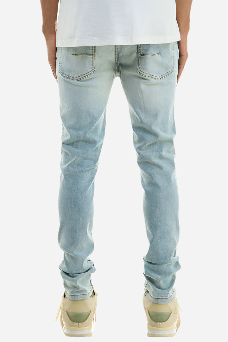 Blue Distressed Skinny Jeans - Skinny Fit