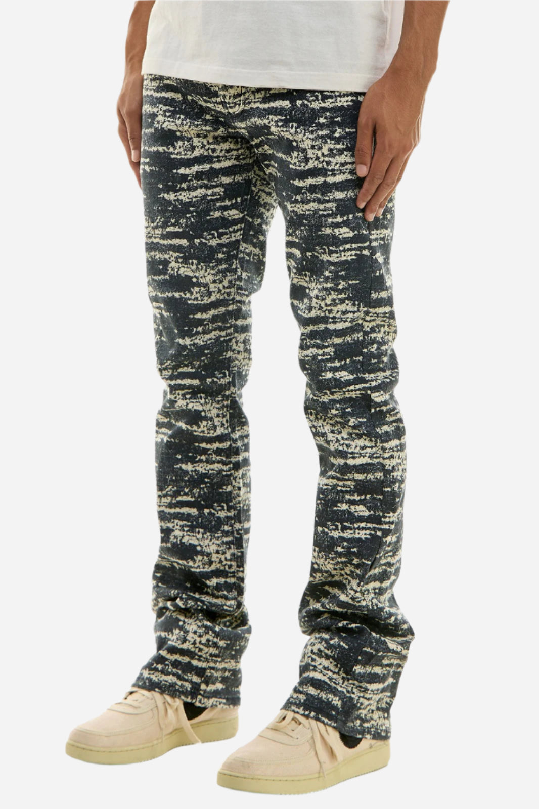 Blue Flare Pants - Skinny Flare Fit