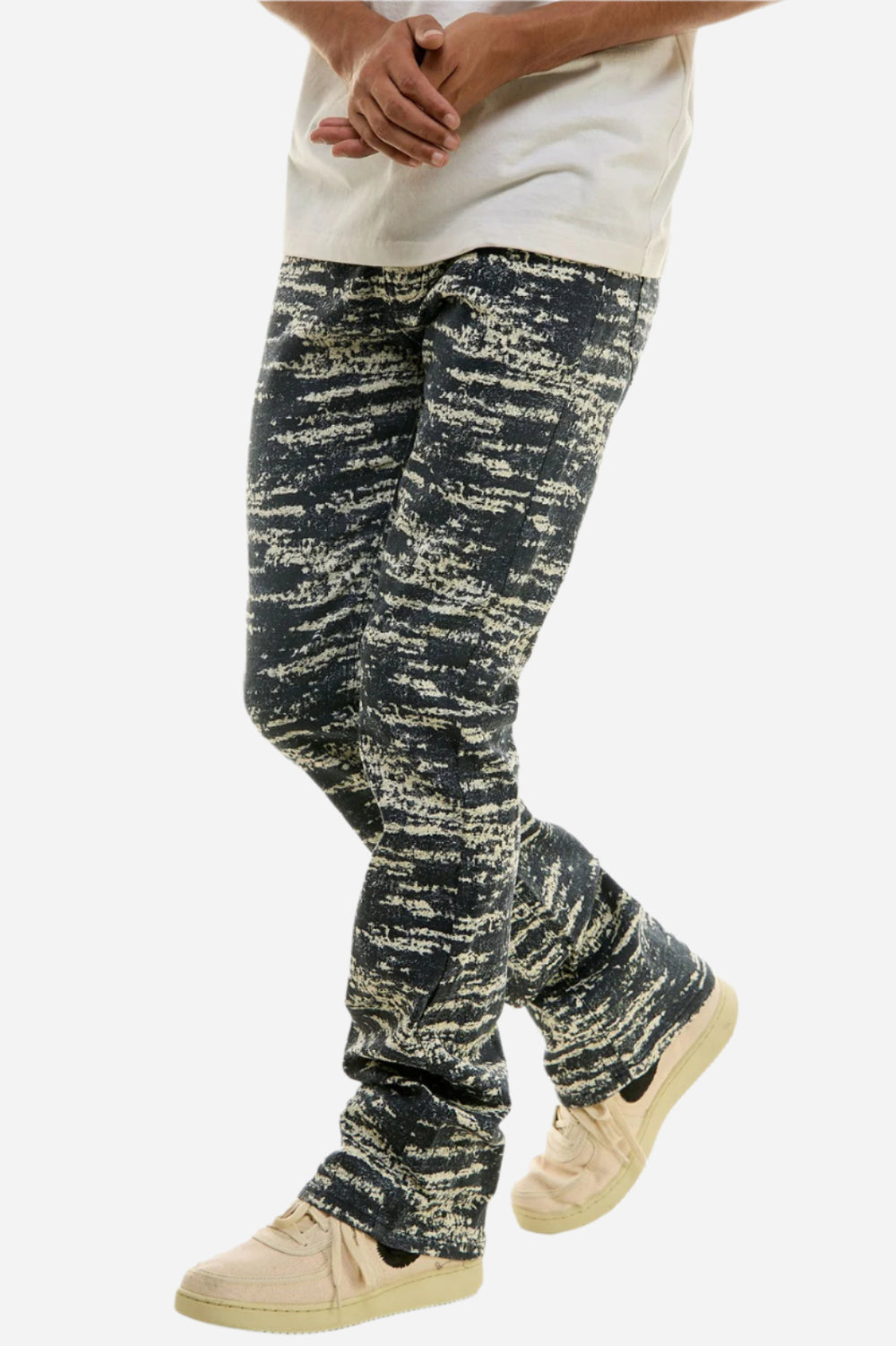 Blue Flare Pants - Skinny Flare Fit