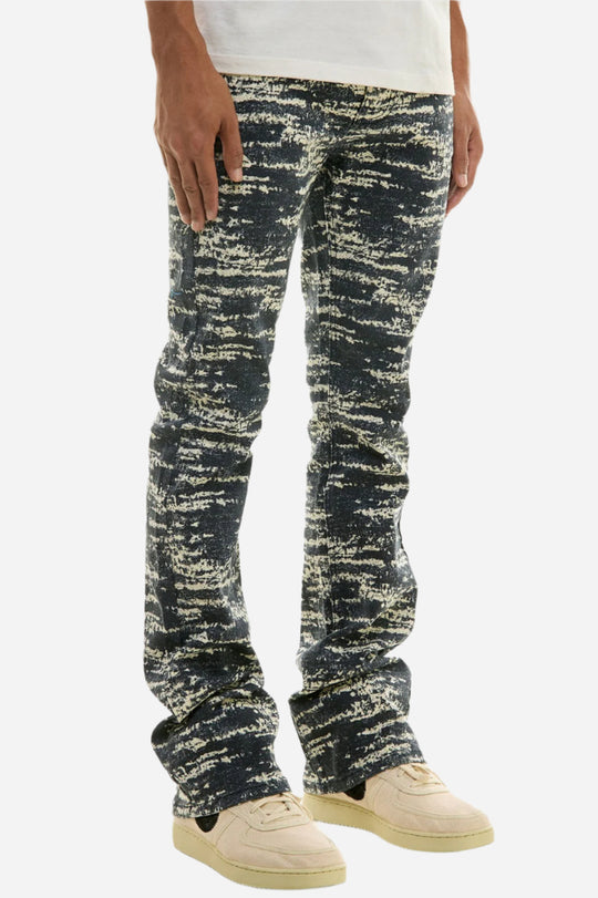 Blue Flare Pants - Skinny Flare Fit