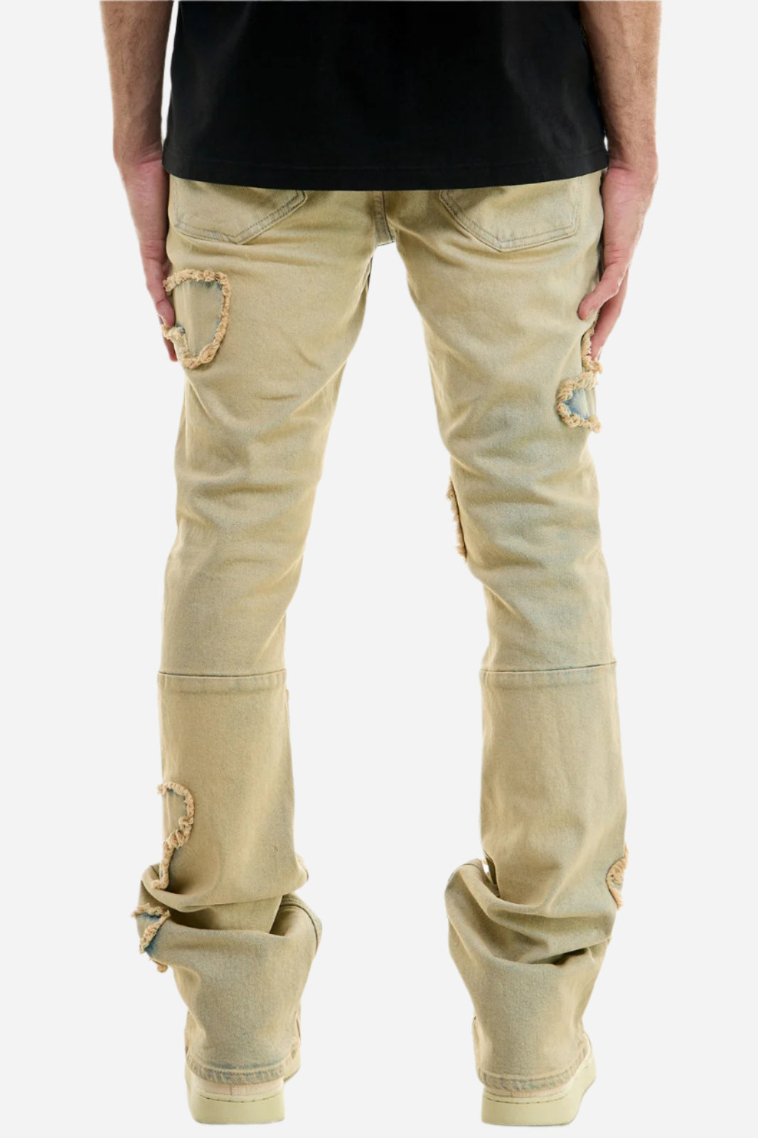 T.LT Blue Wavy Skinny Flare Jeans - Skinny Flare Fit