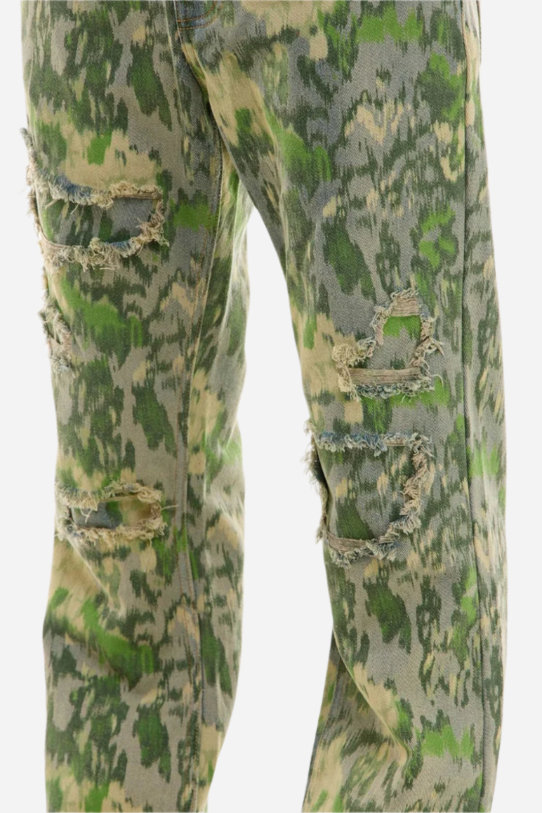 Camo(Washed)Forest Slim Flare Jeans - Slim Flare Fit