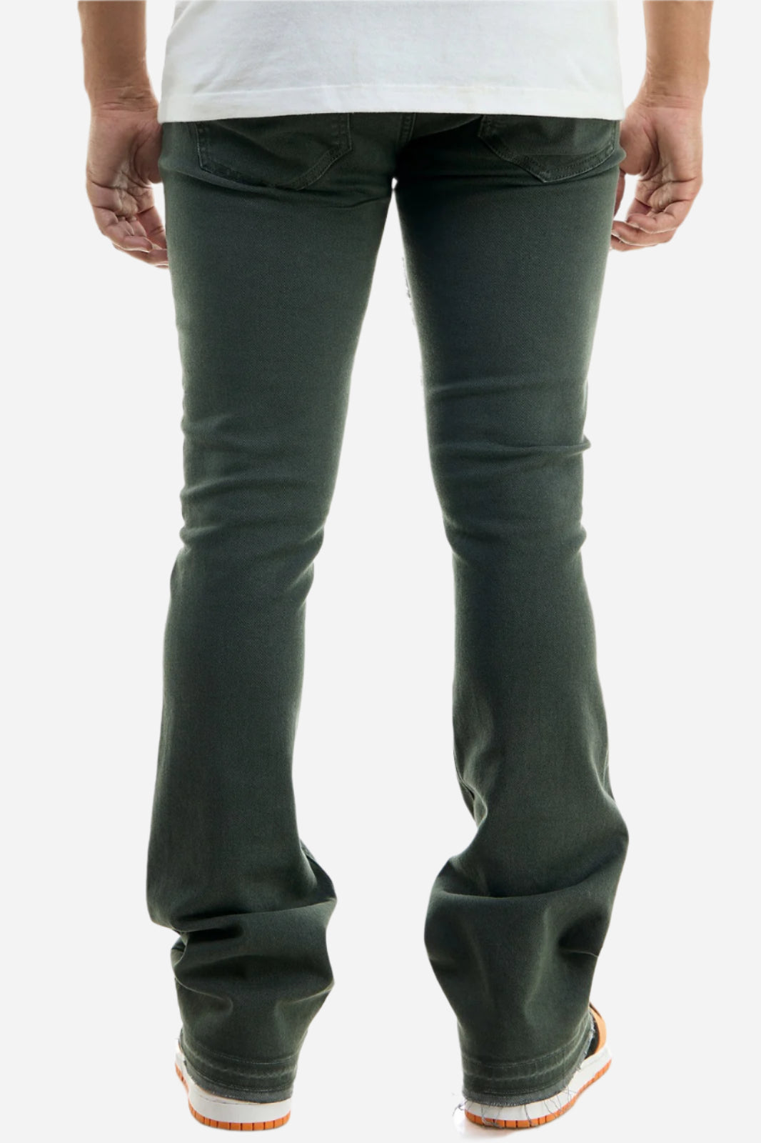 Charcoal Alligator Skinny Flare Pant - Stacked Flare Fit