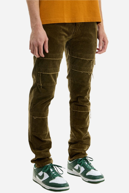 Burgundy Corduroy Layered Pants