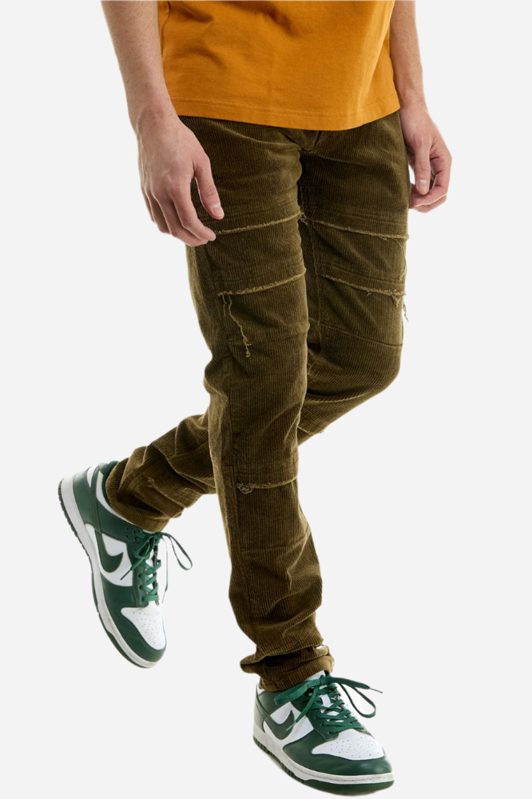 Burgundy Corduroy Layered Pants