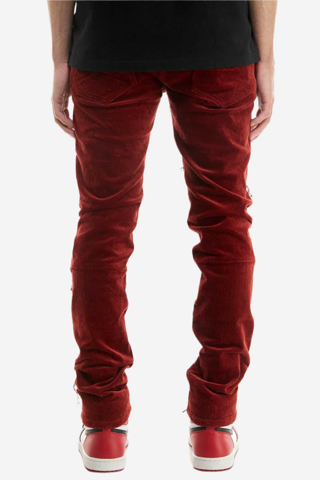 Burgundy Corduroy Layered Pants