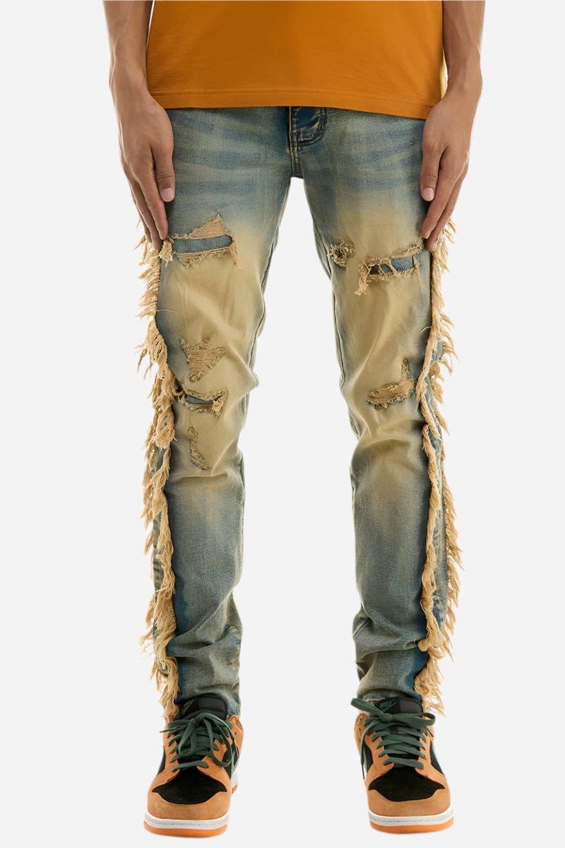 FRAYED STACK JEAN