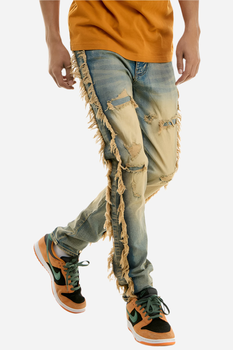 FRAYED STACK JEAN