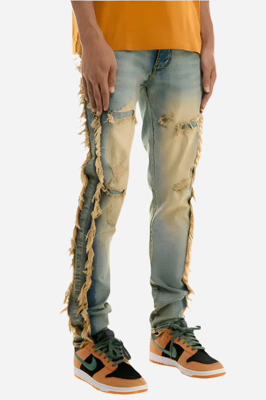FRAYED STACK JEAN