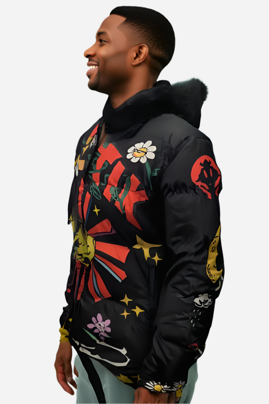 FEEIST Red Puffer Jacket