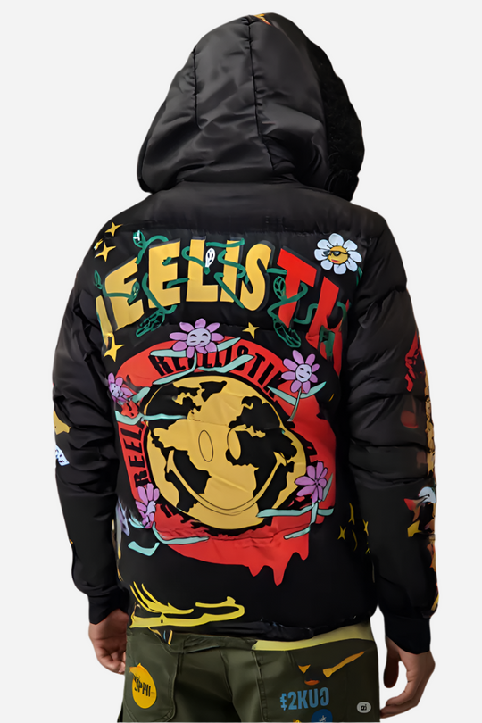 FEEIST Red Puffer Jacket