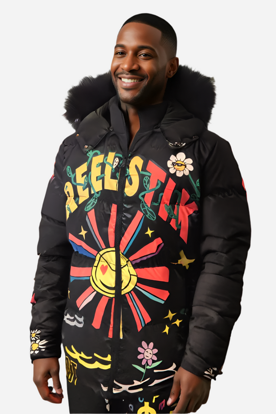 FEEIST Red Puffer Jacket