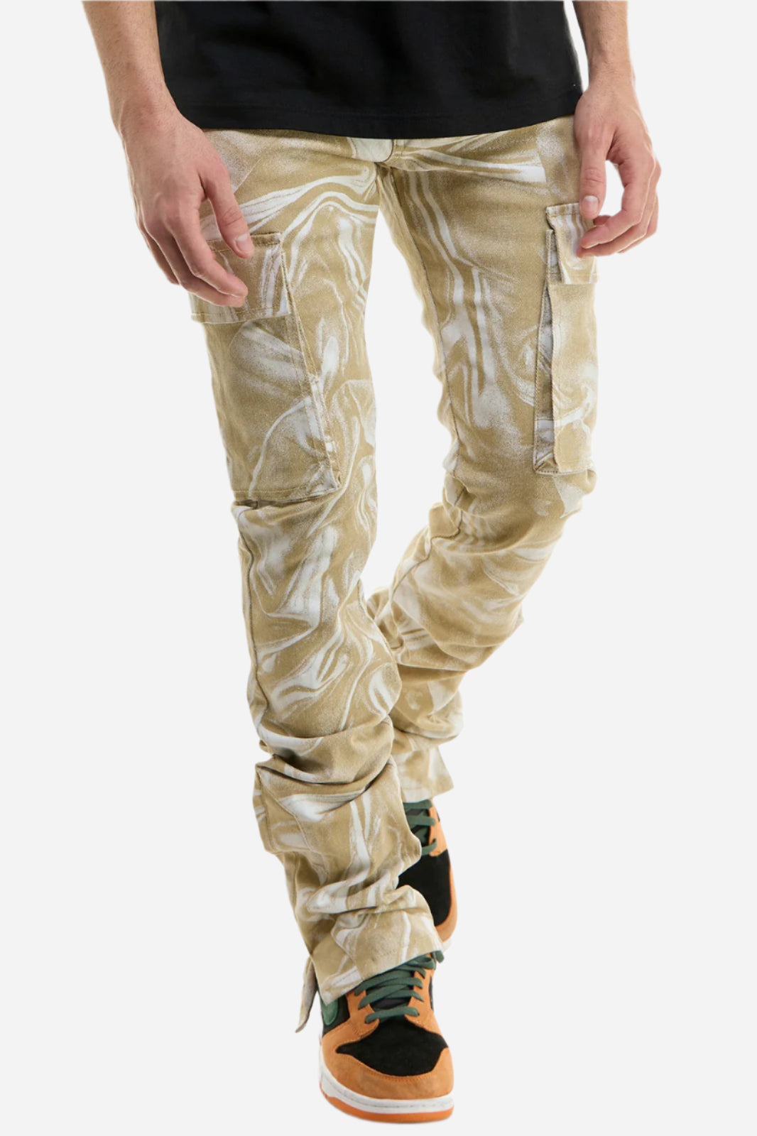 Khaki Smoke Stacked Cargo Pant - Stacked Fit Cargo