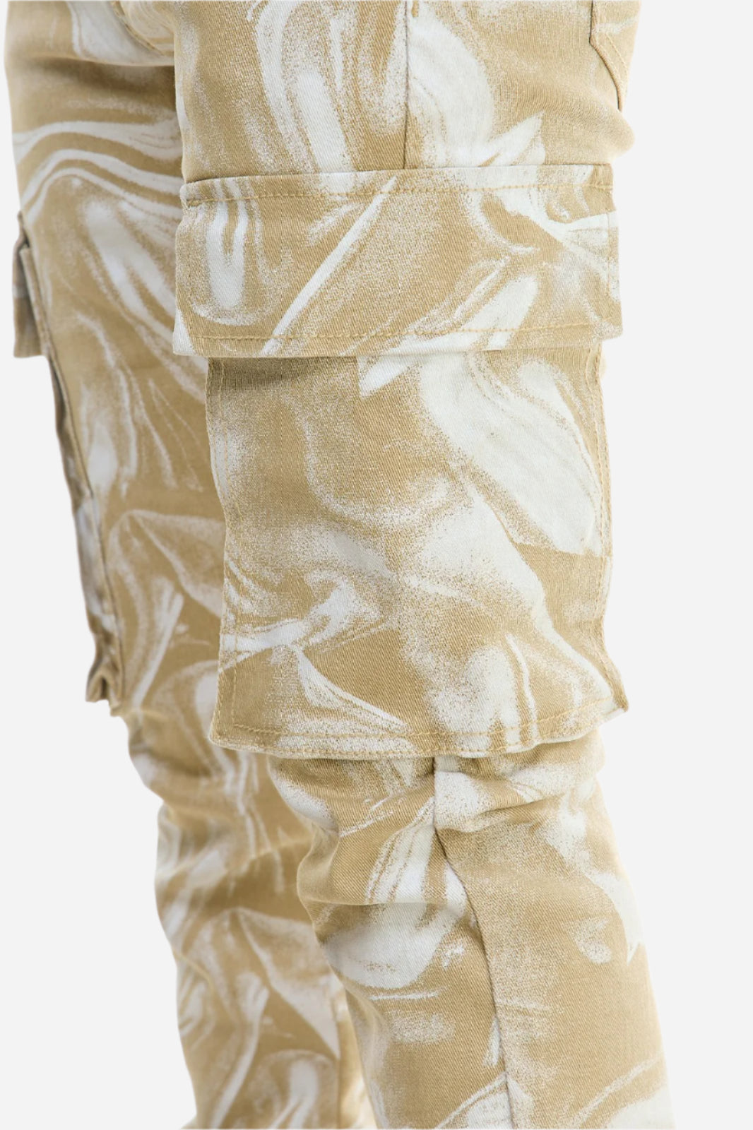 Khaki Smoke Stacked Cargo Pant - Stacked Fit Cargo