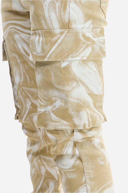 Khaki Smoke Stacked Cargo Pant - Stacked Fit Cargo