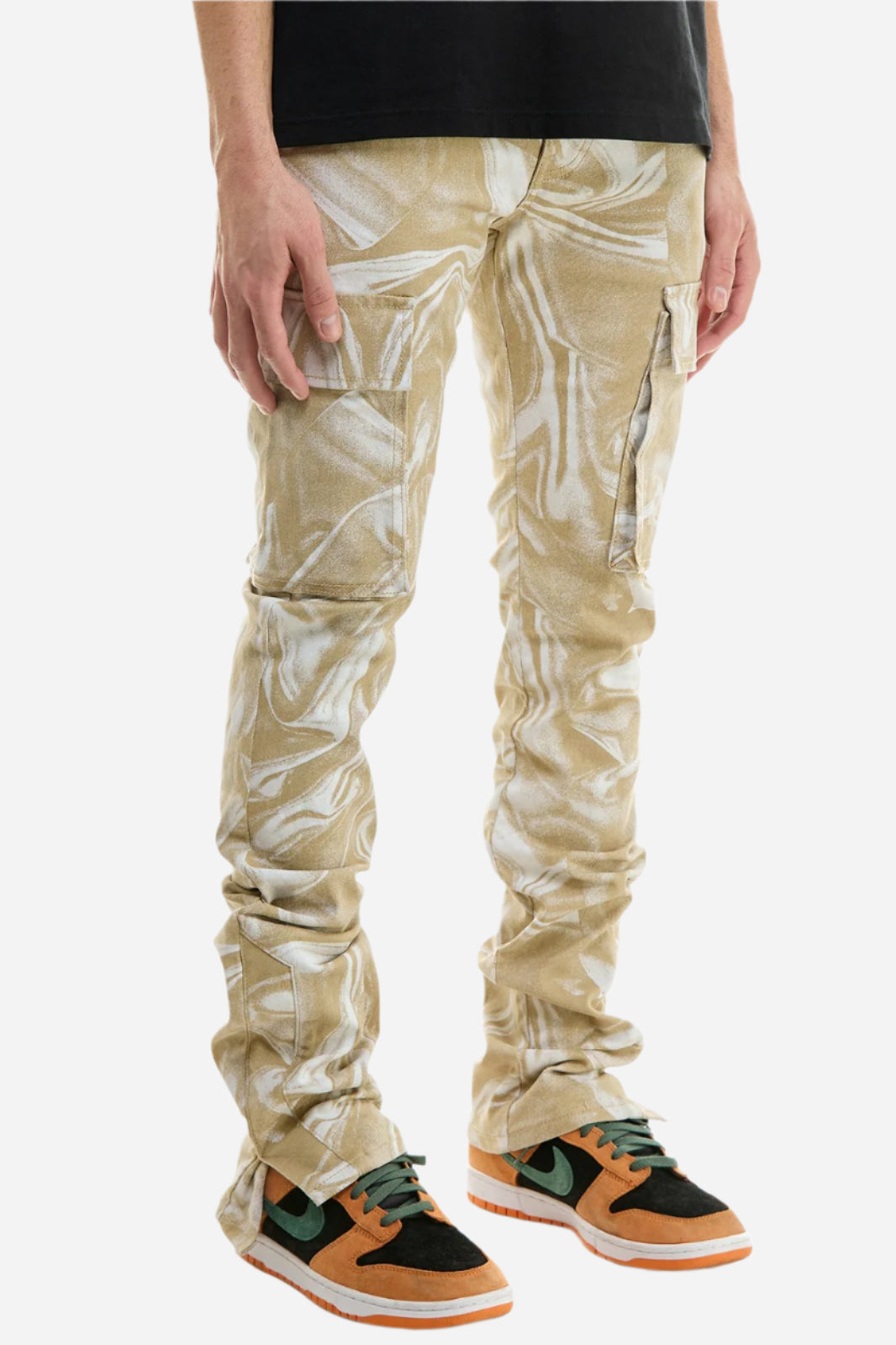 Khaki Smoke Stacked Cargo Pant - Stacked Fit Cargo
