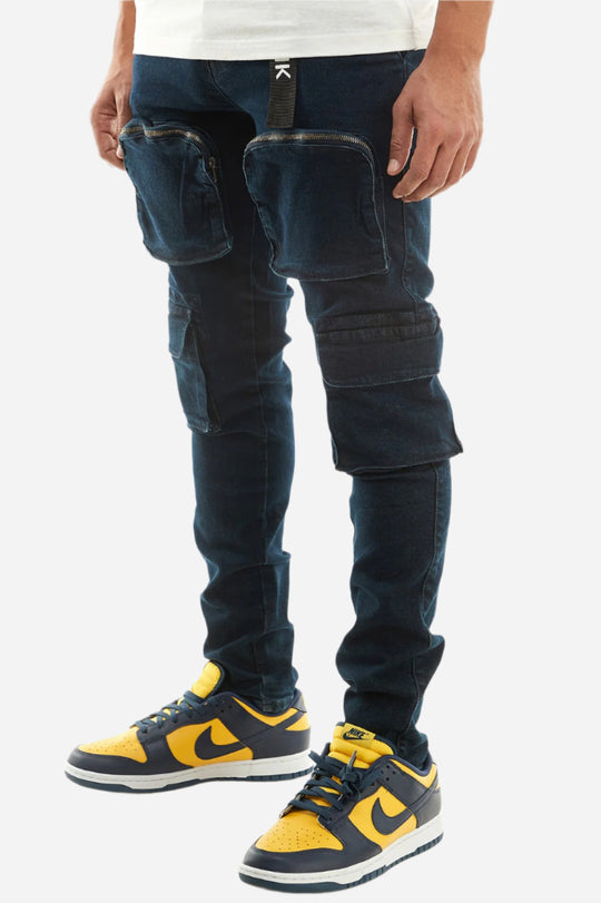 Knee Cargo Pants - Skinny
