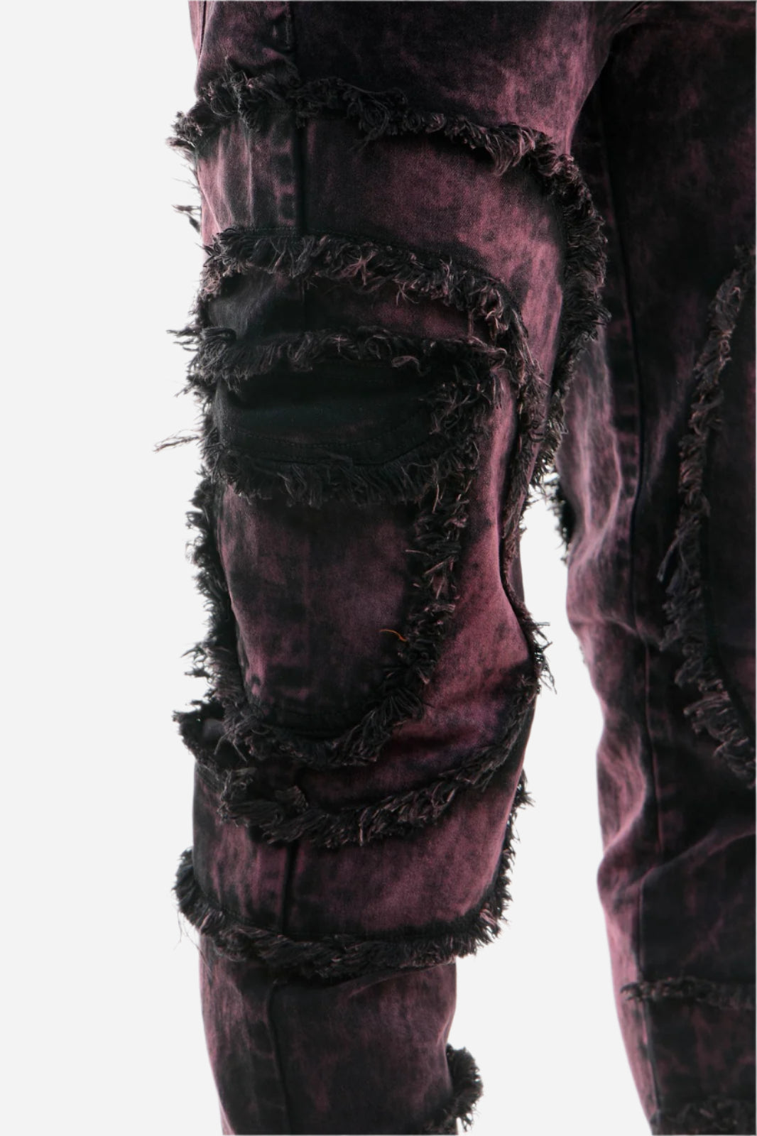 Maroon Cargo Patch Skinny Jeans - Skinny Fit