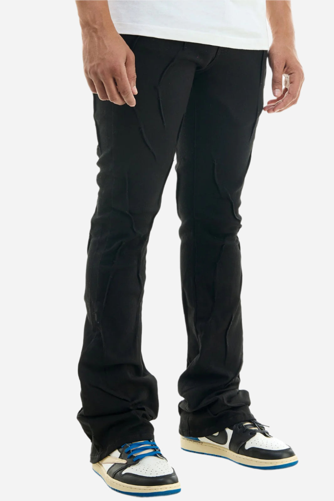 Pleated Skinny Flare Pants