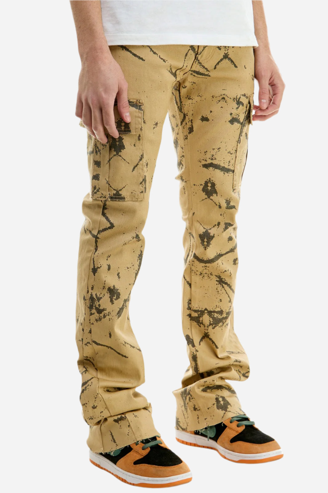 Waxed Flare Pants