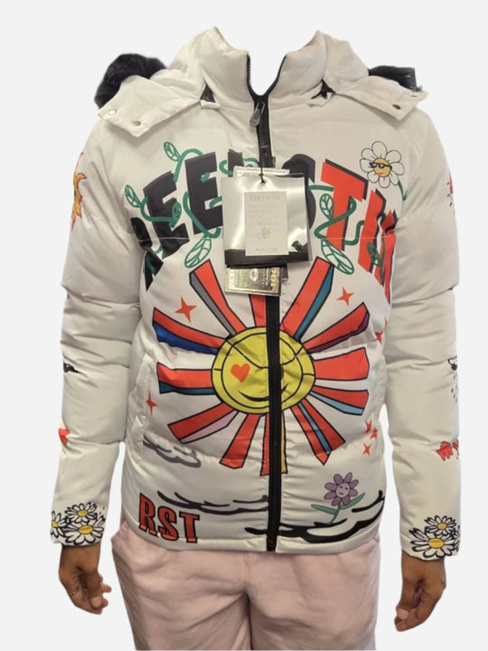 FEEIST Red Puffer Jacket