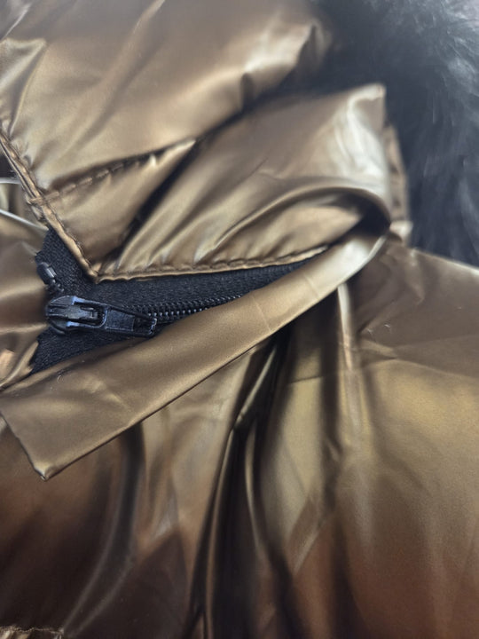 Metallic Gold Puffer Jacket