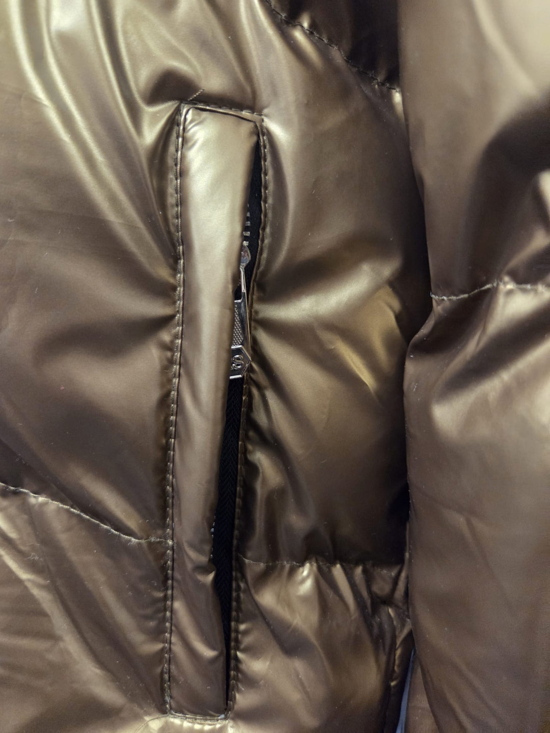 Metallic Gold Puffer Jacket
