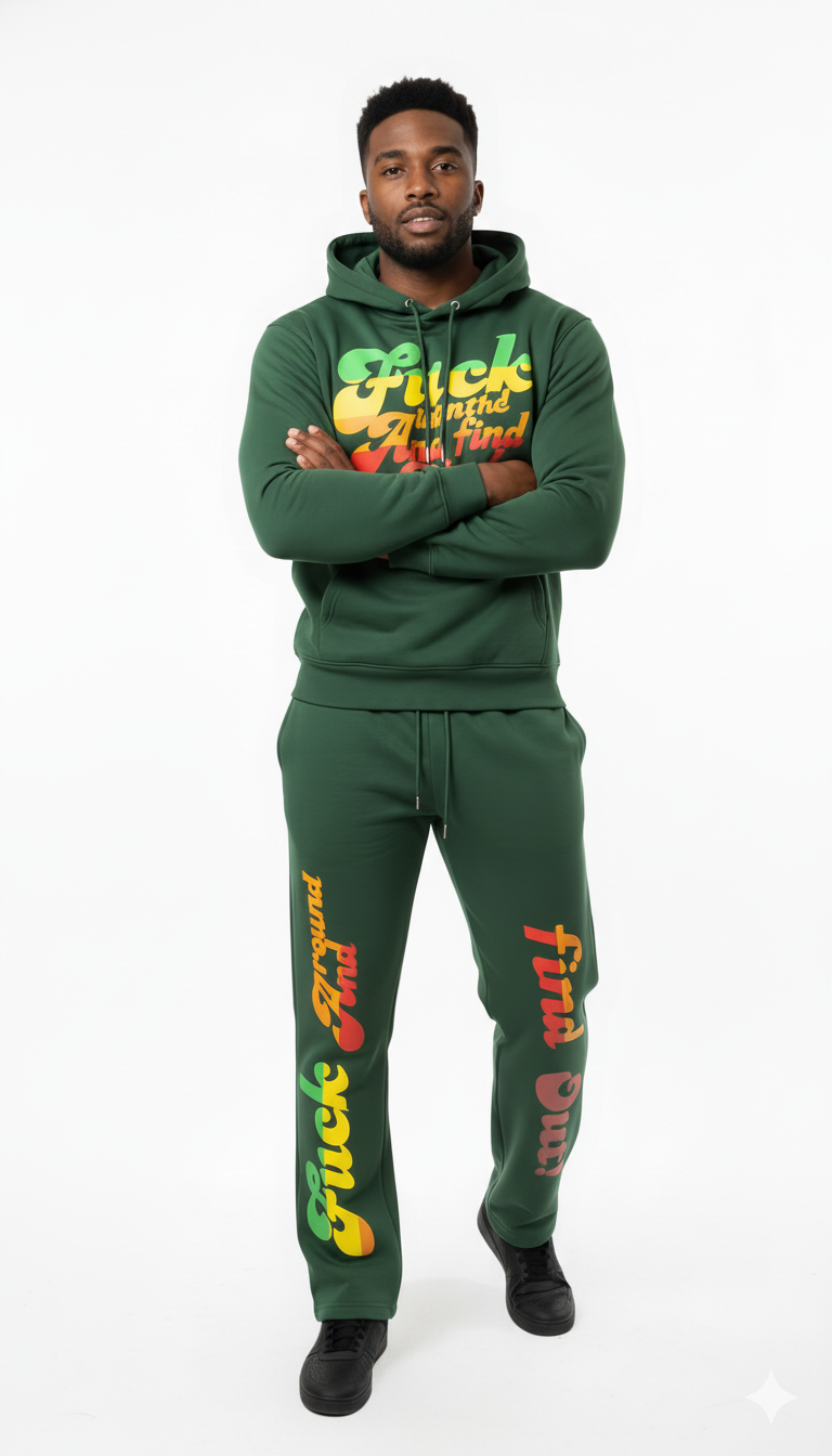 "F*ck Around & Find Out" Gradient Streetwear Tracksuit