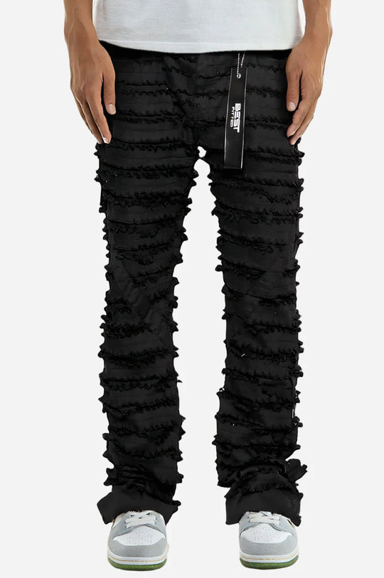 Men’s Stacked Jeans – Urban Edge Distressed Baggy Jeans