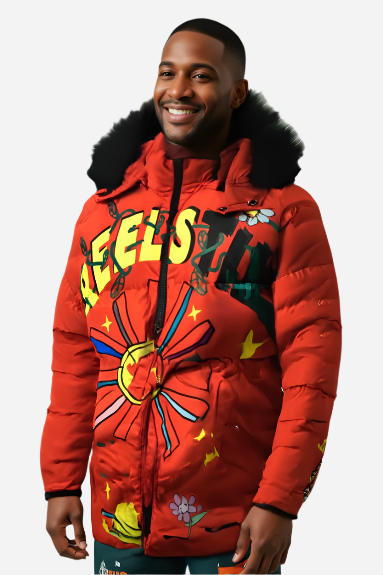 FEEIST Red Puffer Jacket