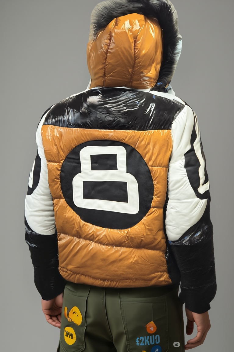 Puffer Jacket with Faux Fur Trimmed Hood