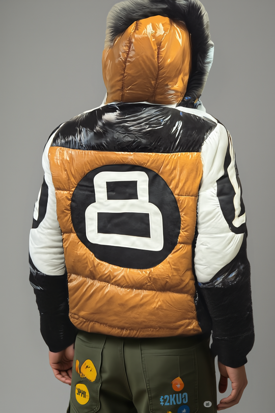 Puffer Jacket with Faux Fur Trimmed Hood