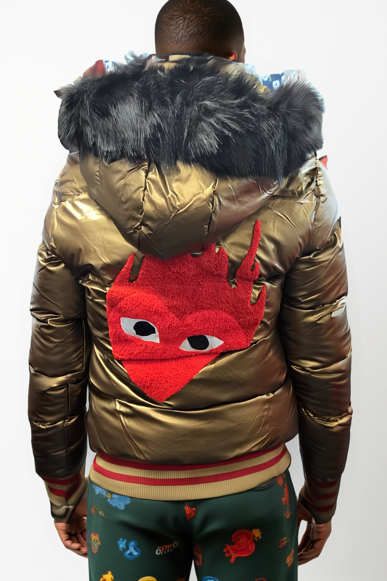 Metallic Gold Puffer Jacket