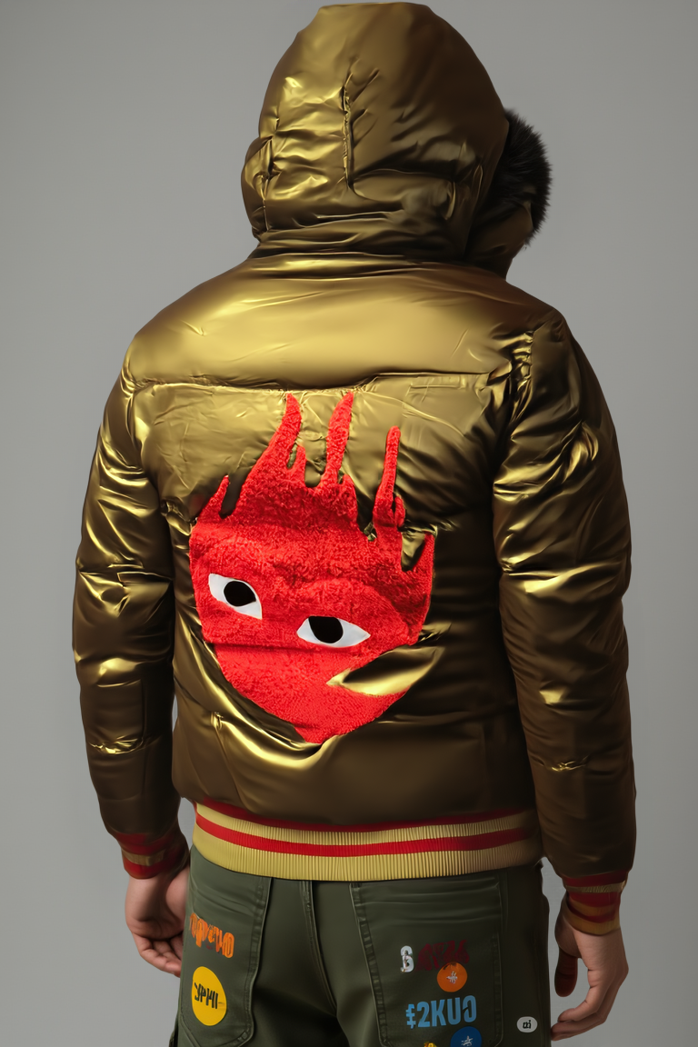 Metallic Gold Puffer Jacket