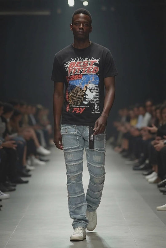 Best Fitted 2269 Everwashed T-Shirt | Futuristic Graphic Print & Global Cities Design